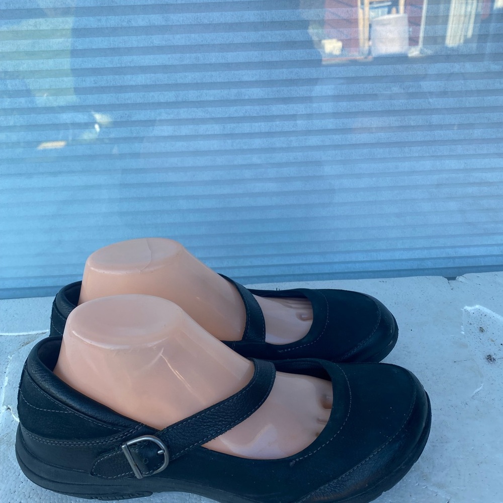 MERRELL Women’s Black Leather mary jane Sandals Size 9.5 - Picture 2 of 16